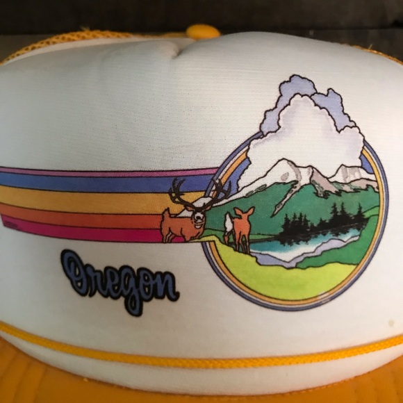 Vintage state of Oregon trucker hat yellow rare - Picture 3 of 8